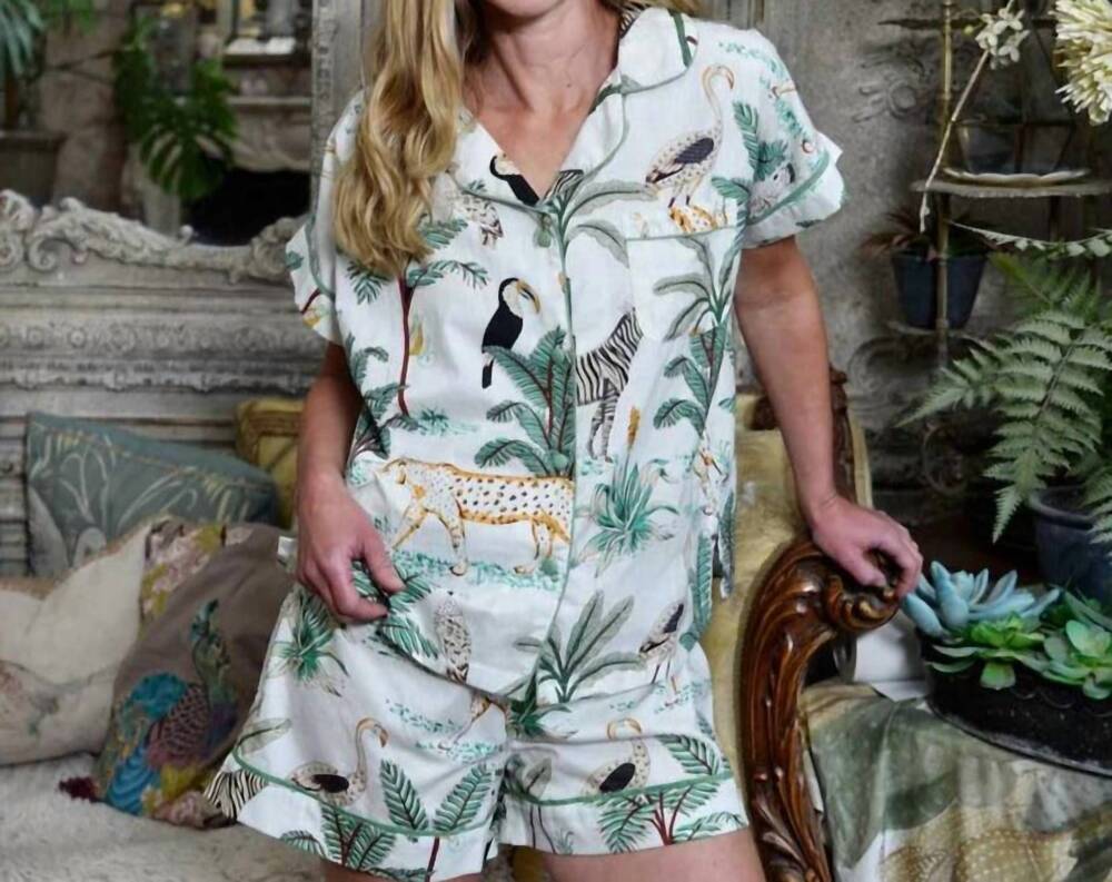 NEW POWELL CRAFT safari pajama short in cream
